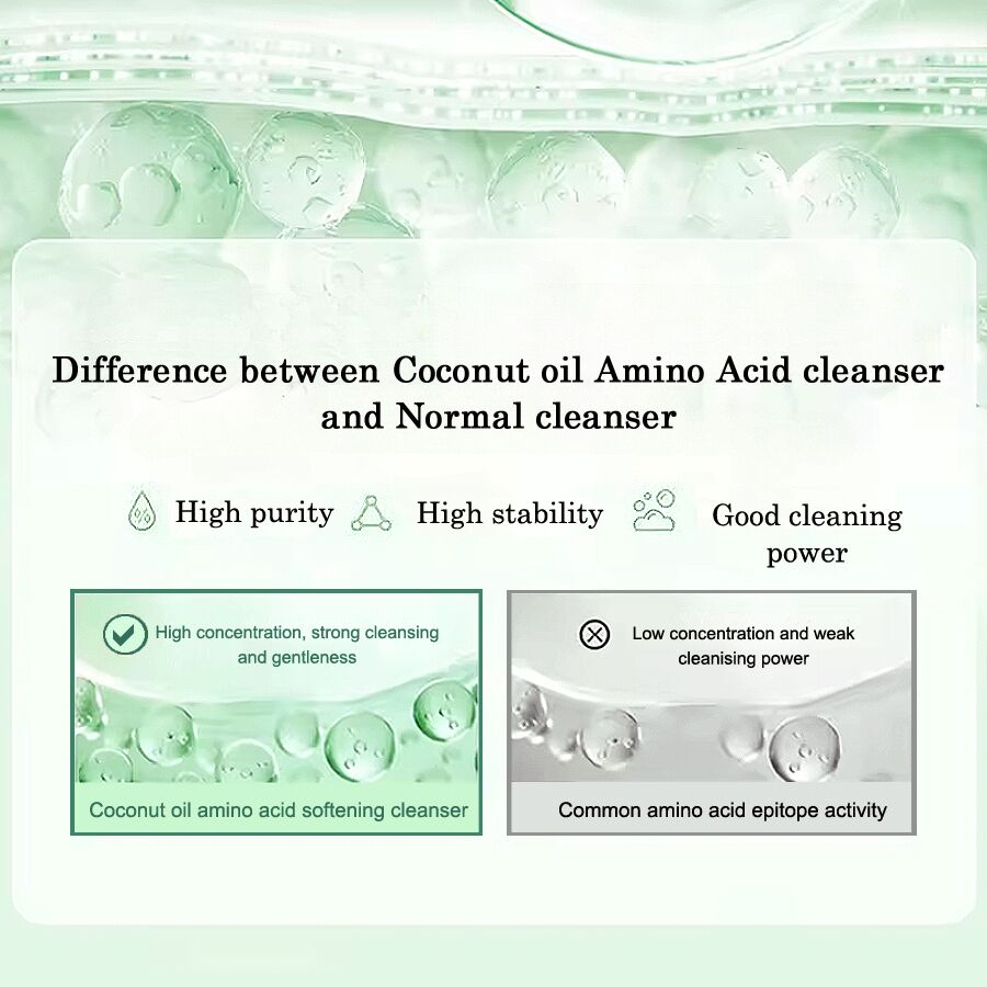 Difference between coconut oil amino cleanser and normal cleanser